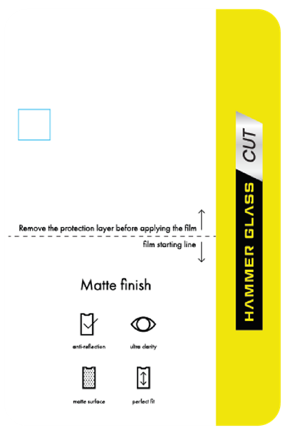 Folia Hammer Glass Matte Finish